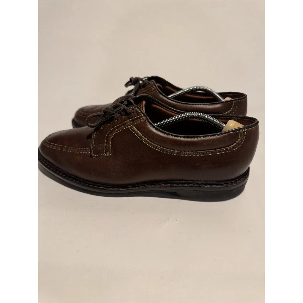 ALLEN EDMONDS WILBERT shoes Men's Oxford Brown Leather SZ 11.5 D Rubber Soles
